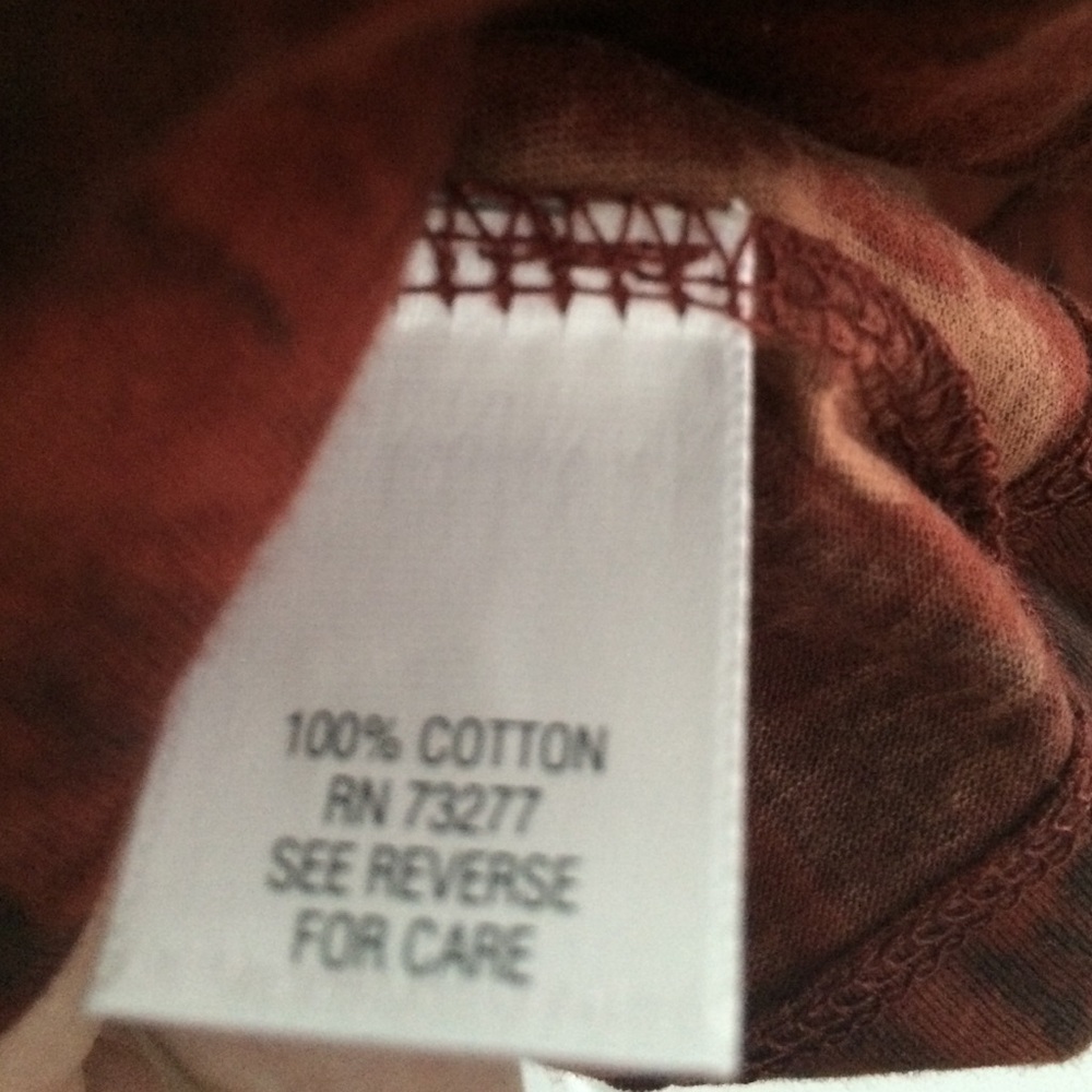 Simply Vera Wang Women’s Short Sleeve Top Printed Frame Orange XS/S available - Picture 3 of 11